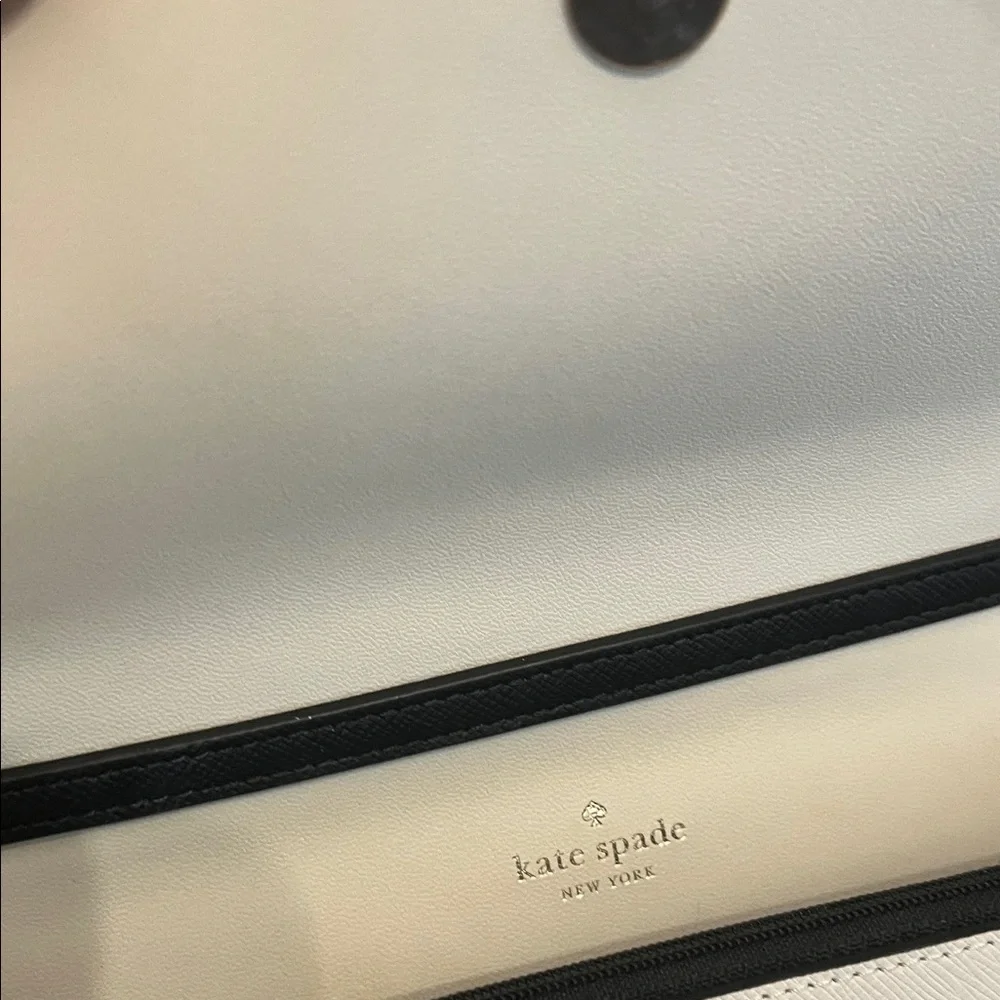 Kate Spade Beige and White Crossbody Bag